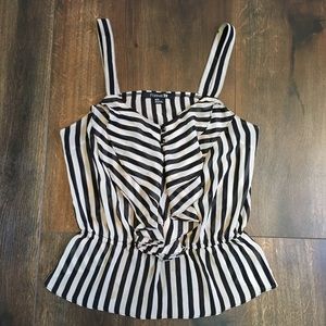Black & white striped top